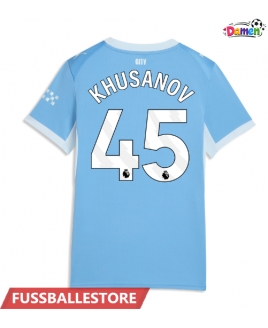 Günstige Manchester City Abdukodir Khusanov #45 Heimtrikot Damen 2026-27 Kurzarm
